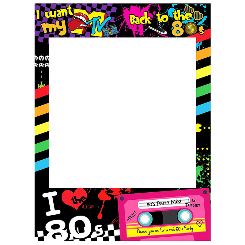 I love 80s Photo Booth Frame I Want My MTV 23x17inch