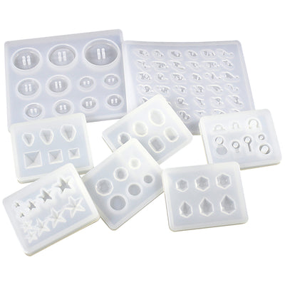 Jewelry Mini Parts Resin Silicone Molds 7-Count