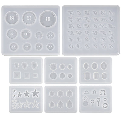 Jewelry Mini Parts Resin Silicone Molds 7-Count