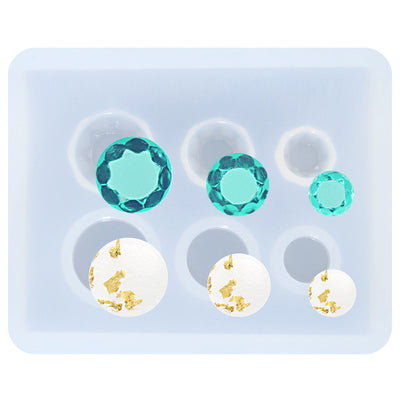 Flat Round Gems Resin Silicone Mold Mini