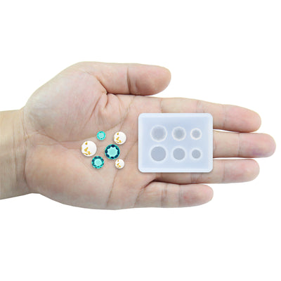 Flat Round Gems Resin Silicone Mold Mini