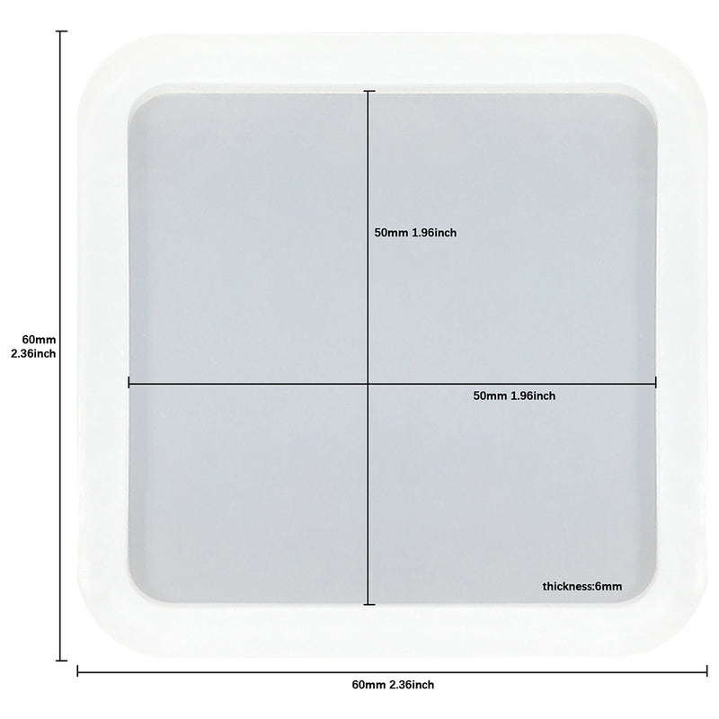 Square Coaster Resin Silicone Mold 2.4x2.4inch