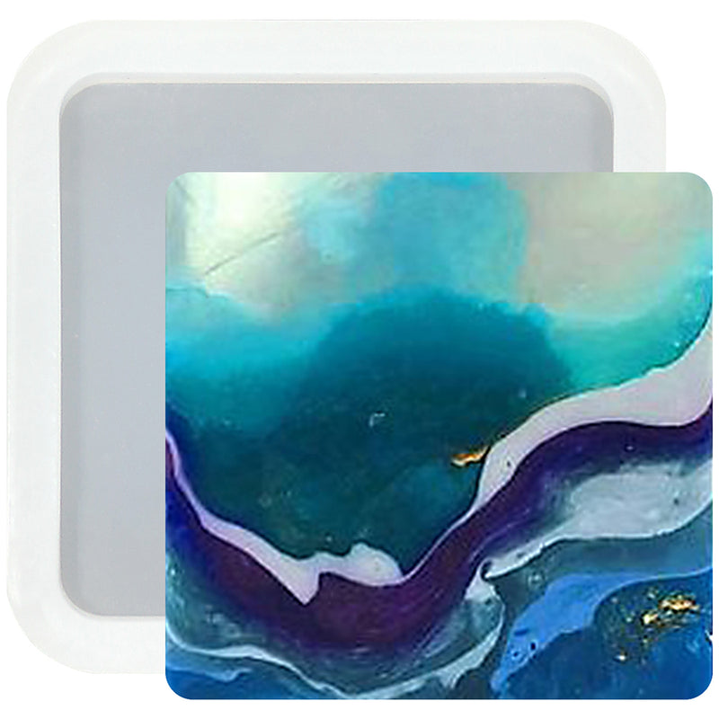 Square Coaster Resin Silicone Mold 2.4x2.4inch