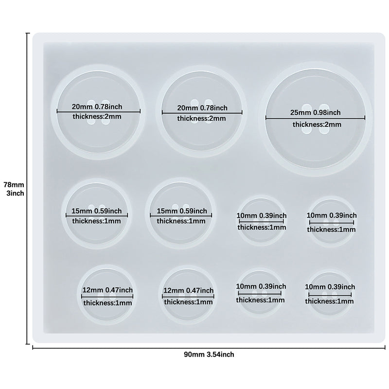 Button Resin Silicone Mold
