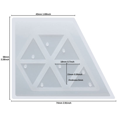 Triangle with Hole Resin Silicone Mold Mini