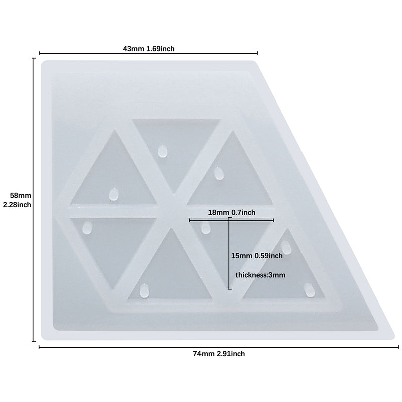 Triangle with Hole Resin Silicone Mold Mini