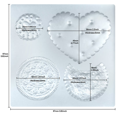Cute Cookies Resin and Clay Silicone Mold 4x4inch