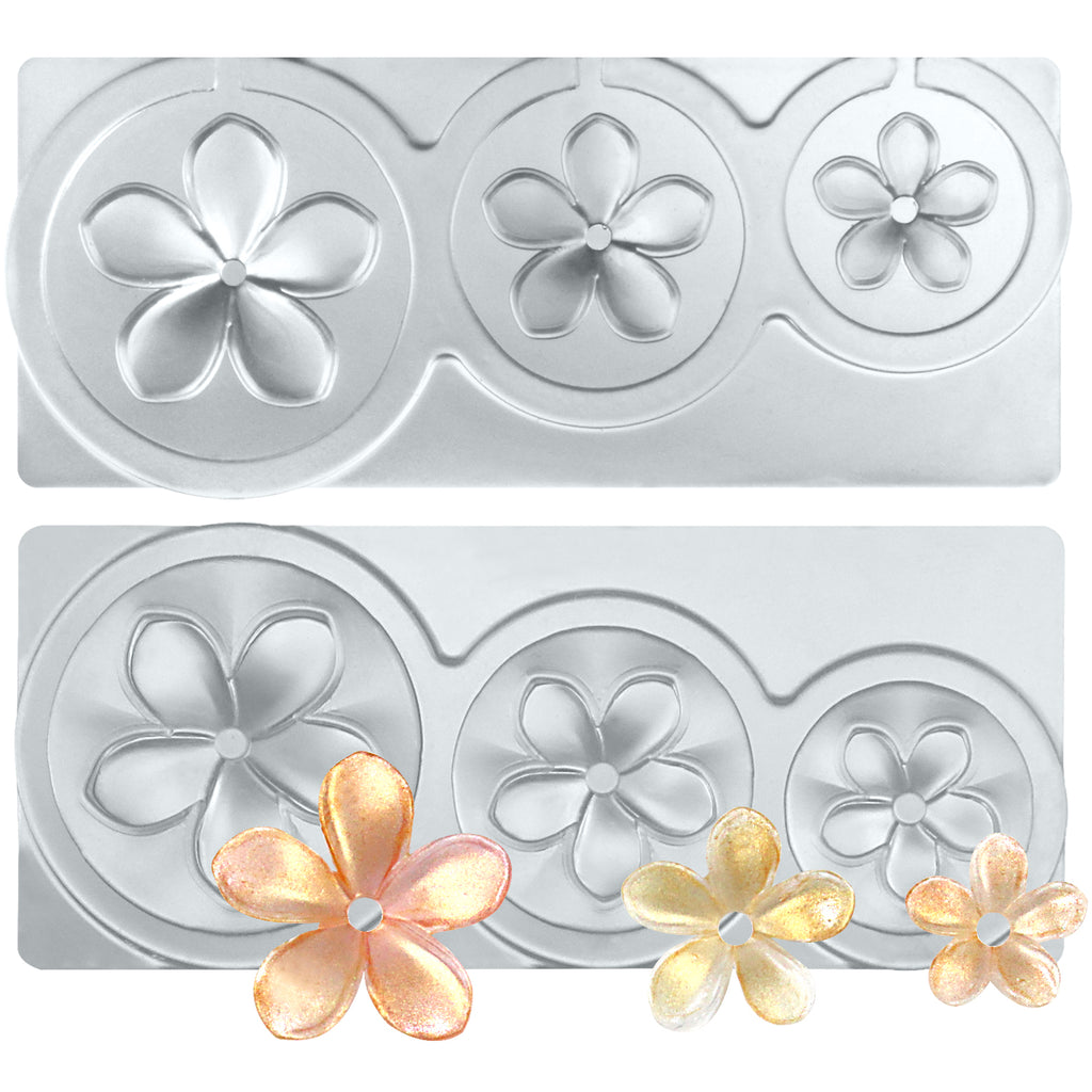 Funshowcase Assorted Size Cute Wild Flower Resin Silicone Mold
