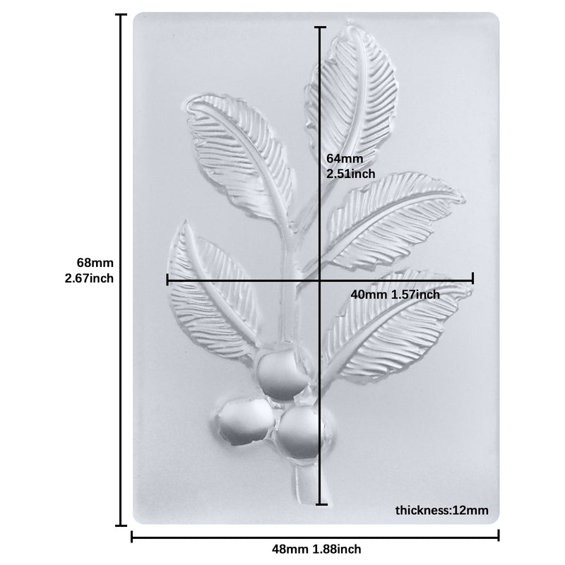 Twig Tree Branch with Leaves and Fruits Resin Epoxy Silicone Mold