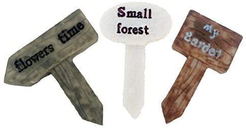 Miniature Fairy Garden Signs 3-count 1.6inch