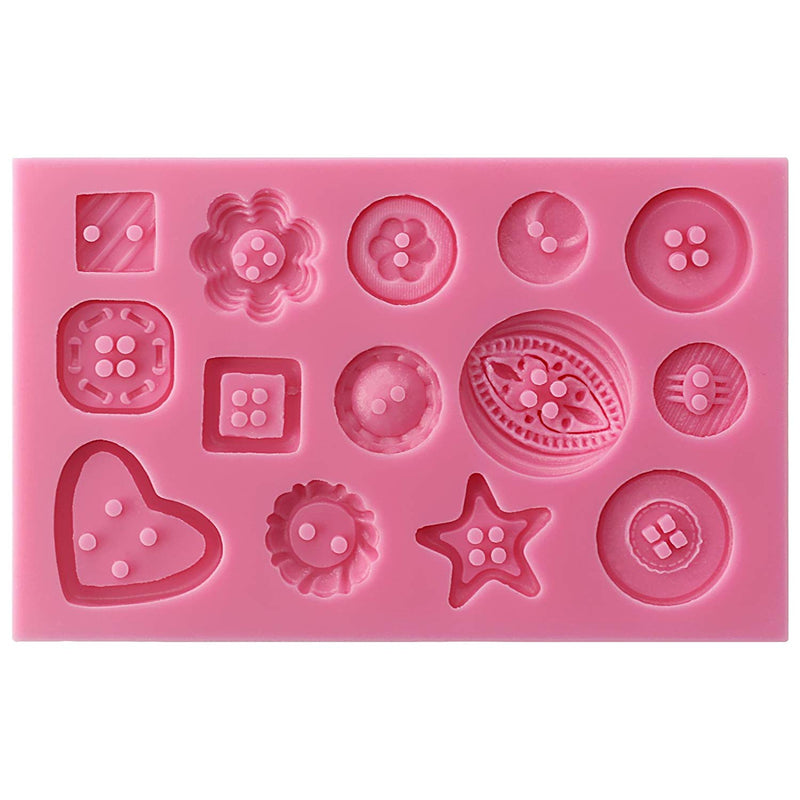 Assorted Buttons Fondant Silicone Mold