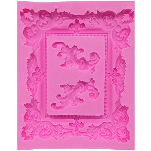 Curlicues Frame Fondant Silicone Mold 4.1inch High