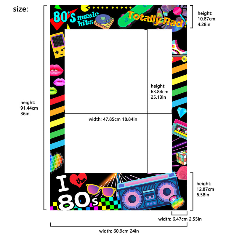 I love 80s Photo Booth Frame - 80&