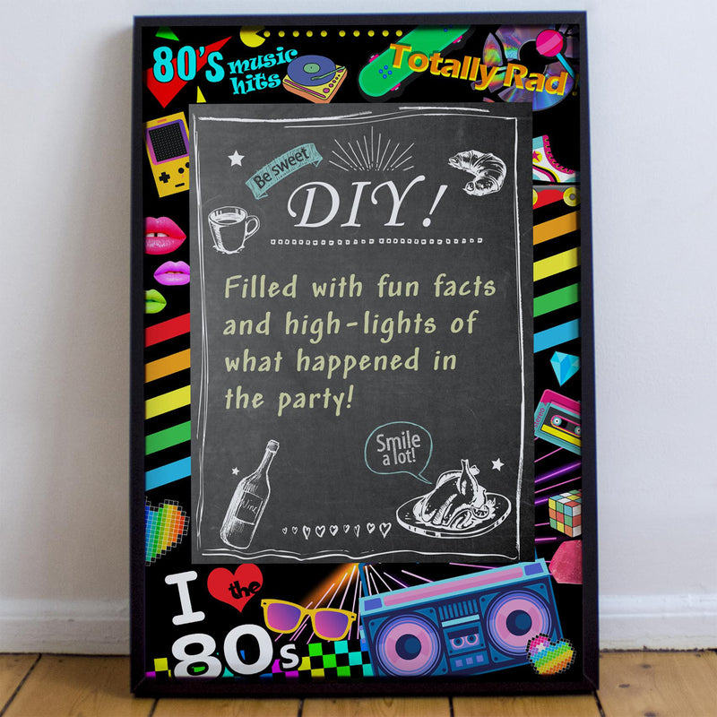 I love 80s Photo Booth Frame - 80's Music Hits 36x24inch – FUNSHOWCASE