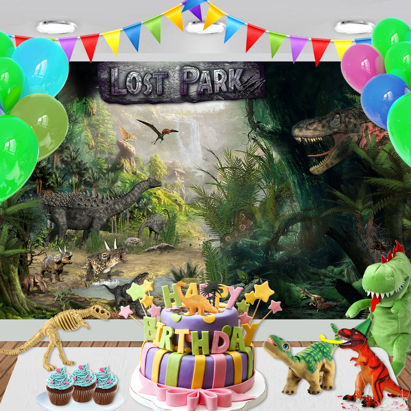 Dino Lost Park Dinosaur Backdrop 8x5 feet