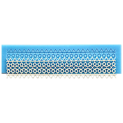 Dots Central Lace Border Silicone Mold