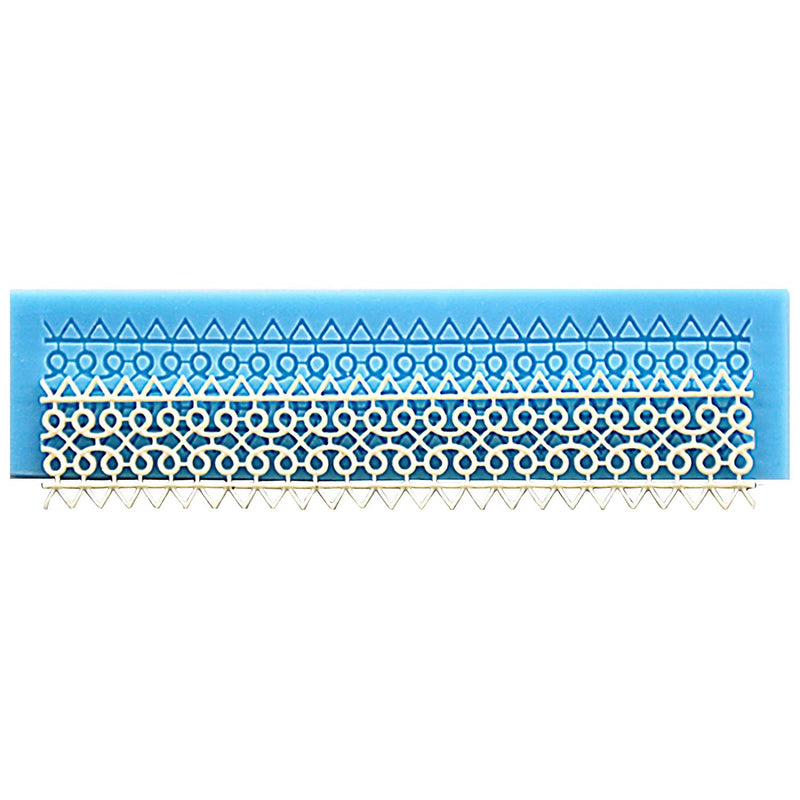 Dots Central Lace Border Silicone Mold