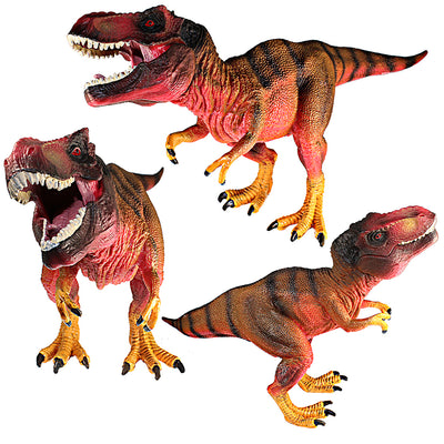 Tyrannosaurus Rex Figure with Movable Jaws Red Height 5-inch