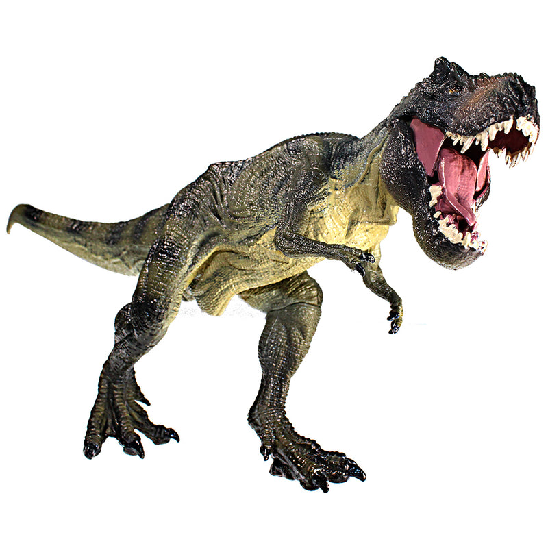 Tyrannosaurus Rex Walking Figure with Movable Jaw Olive Green Height 5-inch