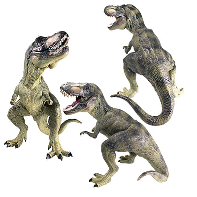 Tyrannosaurus Figure with Movable Jaw Olive Green Height 6-inch