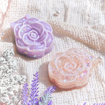 Rose Compact Mirror Resin Silicone Mold with 10 Mirrors