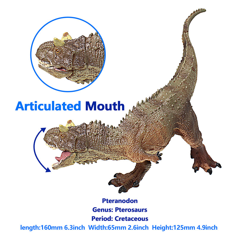 Carnotaurus Figure with Movable Jaw Brown Height 5-inch
