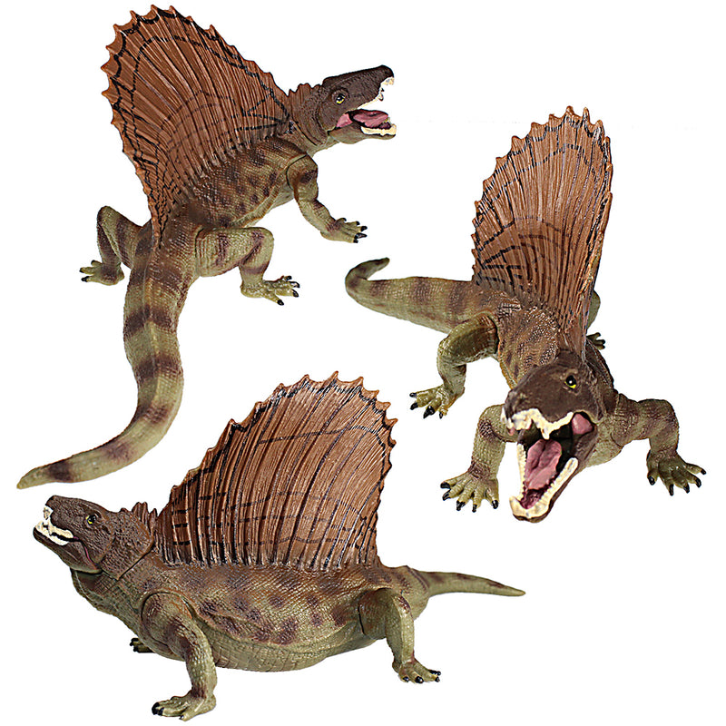 Dimetrodon Figure with Movable Jaw Green Height 3-inch