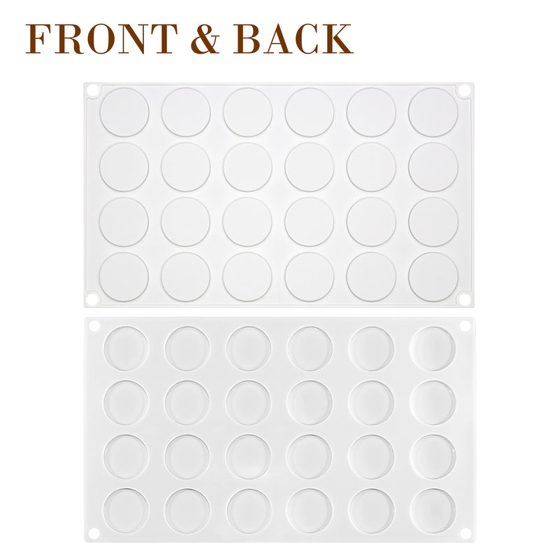 Flat Round Disc Silicone Mold 11.7x6.8x0.2inch