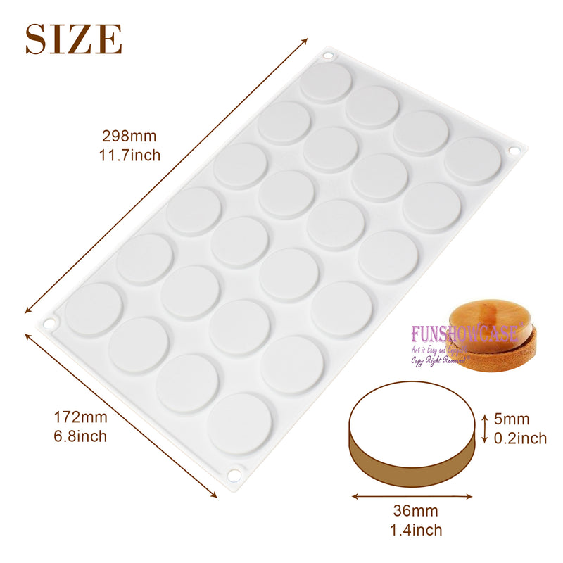 Flat Round Disc Silicone Mold 11.7x6.8x0.2inch