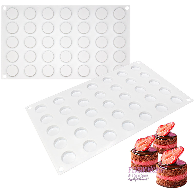 Round Disc Chocolate Silicone Mold Tray 1x1x0.4inch Mini Resin Disk