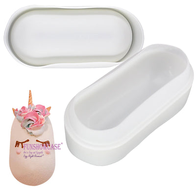 Pillow Glaze Cake Dessert Silicone Mold Tray Large 8.7x3.7x2.4inch