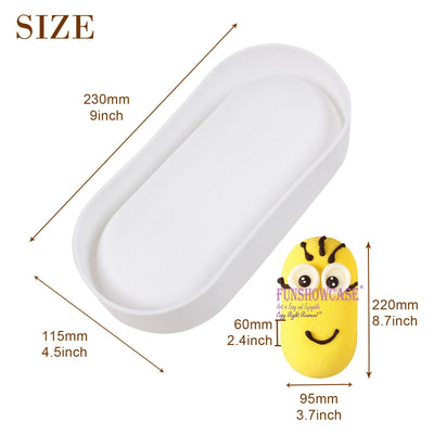 Pillow Glaze Cake Dessert Silicone Mold Tray Large 8.7x3.7x2.4inch