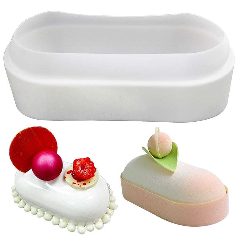 Pillow Glaze Cake Dessert Silicone Mold Tray Large 8.7x3.7x2.4inch