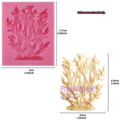 Sea Life Fondant Silicone Molds Coral 2.9x1.9inch