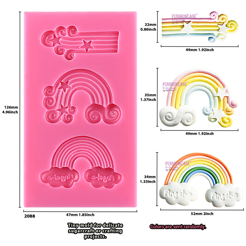 Rainbow Fondant Silicone Mold for Unicorn Parties