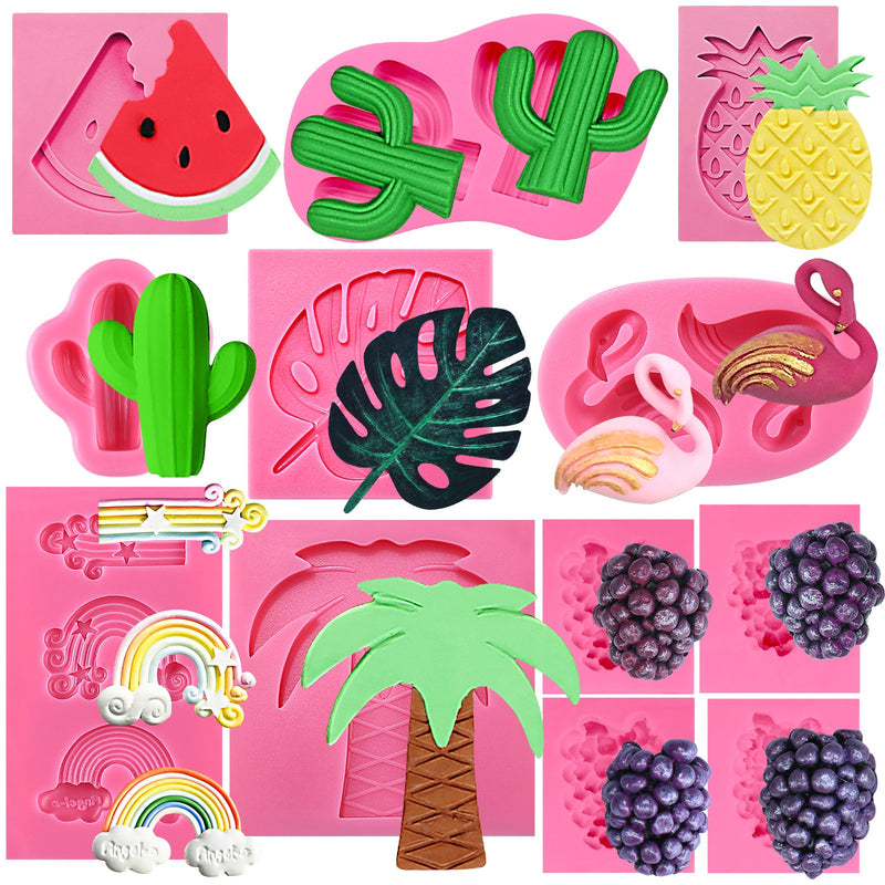 Aloha Beach Fondant Silicone Molds Collection 12-Count