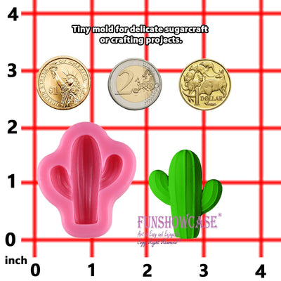 Fondant Silicone Mold Cactus 1.5inch for Summer Parties