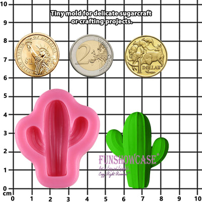 Fondant Silicone Mold Cactus 1.5inch for Summer Parties