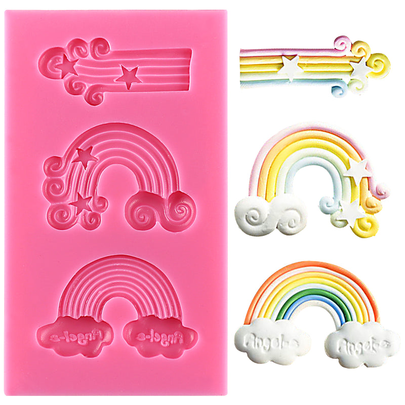 Rainbow Fondant Silicone Mold for Unicorn Parties