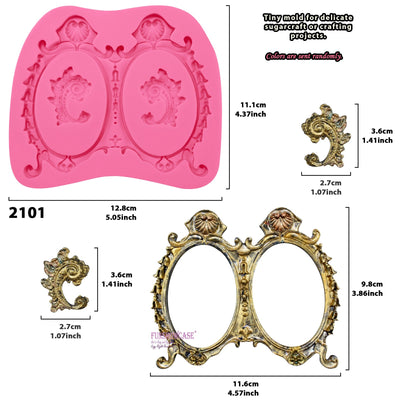 Acanthus Frame Silicone Mold 5x4.4inch