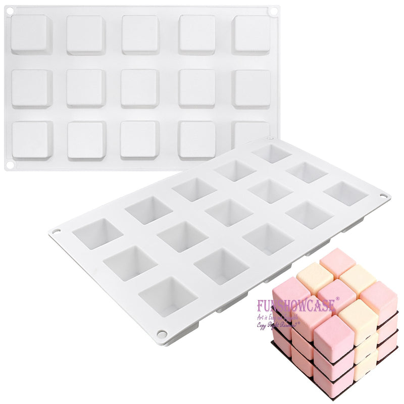 Magic Cube Cake Baking Silicone Mold Tray with Rank