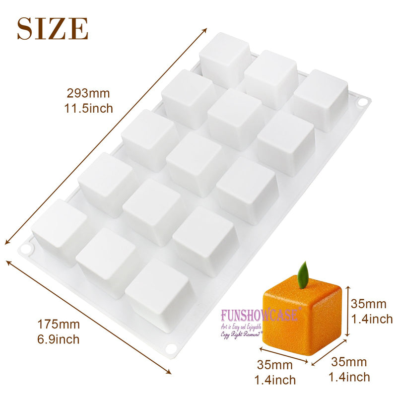 Magic Cube Cake Baking Silicone Mold Tray with Rank