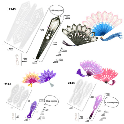 Fan Resin Casting Mold Set 6-Count