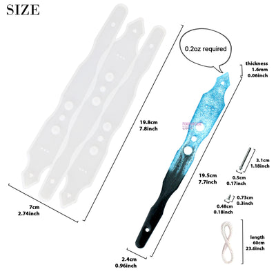 Fan Silicone Mold for Resin Casting, 8inch Life Size #2142