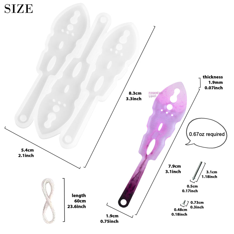 Fan Silicone Mold for Resin Casting, 3inch