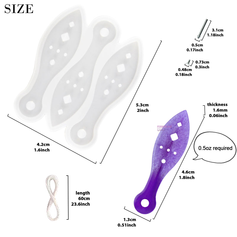 Fan Silicone Mold for Resin Casting, 2inch