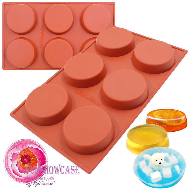 Round Disc Baking Silicone Mold 6-Cavity