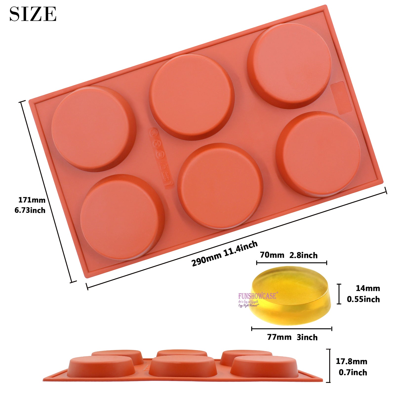 Funshowcase Half Circle Silicone Mould Bombe Teacake Baking Pan Assorted Size 4 in Set: Candy Making Supplies Funshowcase Half Circle Silicone Mould Bombe Teacake Baking Pan Assorted Size 4 in Set: Candy Making Supplies