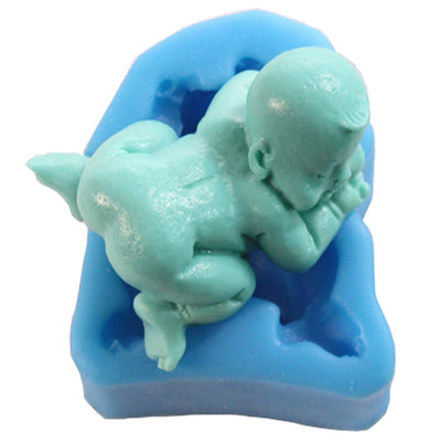 Baby Sleeping Face Down Fondant Silicone Mold