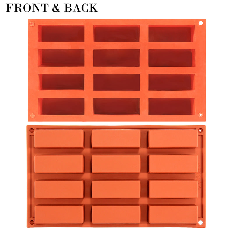 Narrow Rectangle Bars Silicone Mold 12-cavity